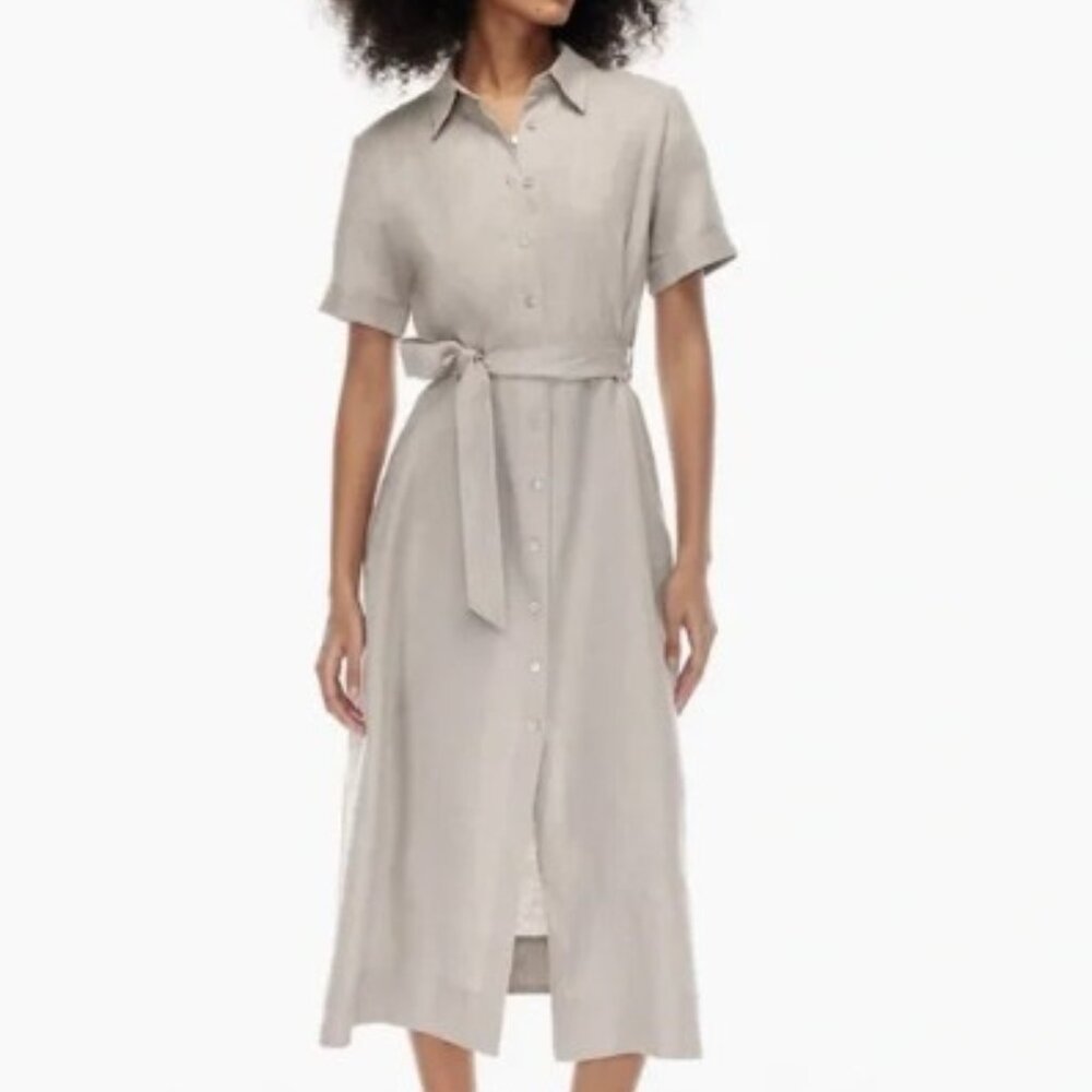 Aritzia Wilfred ELETA LINEN DRESS opal grey, SIze S
